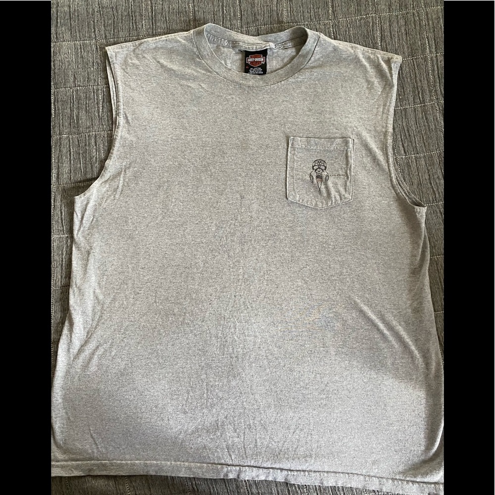 Mens Sleeveless Harley Davidson shirt/ sizeXL